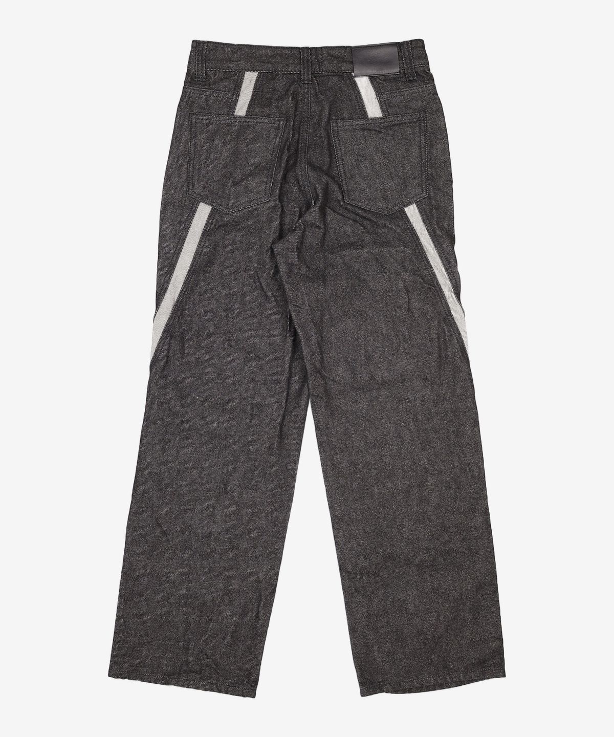 애드오프(ADDOFF) WAVE CURL LINE WIDE DENIM PANTS BLACK 46