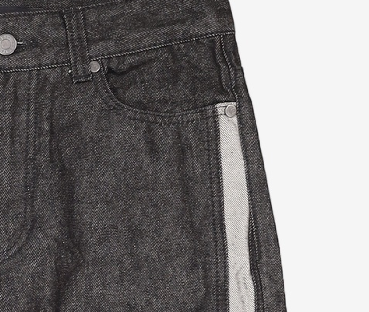 애드오프(ADDOFF) WAVE CURL LINE WIDE DENIM PANTS BLACK 46