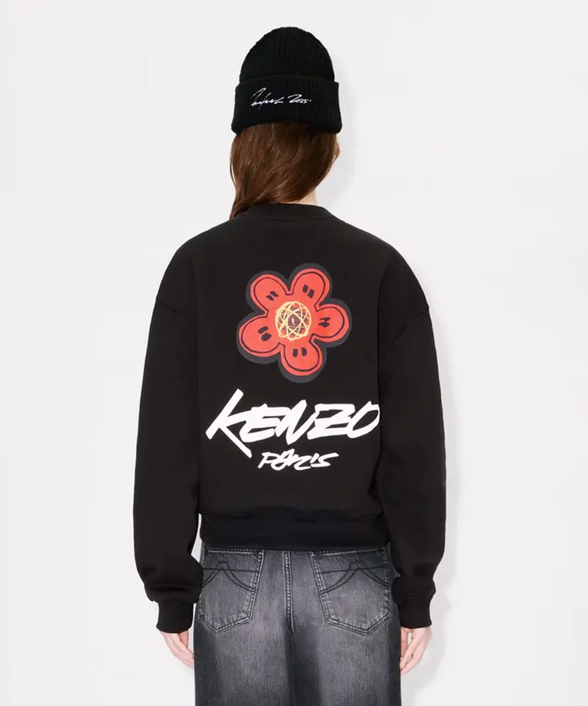 겐조(KENZO) 여성 퓨츄라 오버사이즈 코쿤 스웻셔츠_K256AWWF01BKX