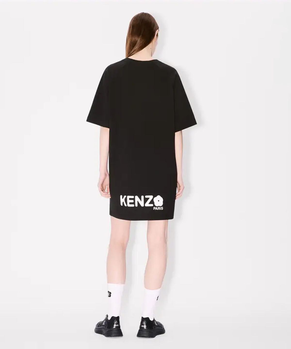 겐조(KENZO) 여성 보케 플라워 2.0 자수 티셔츠 드레스_K256AWO501BKX