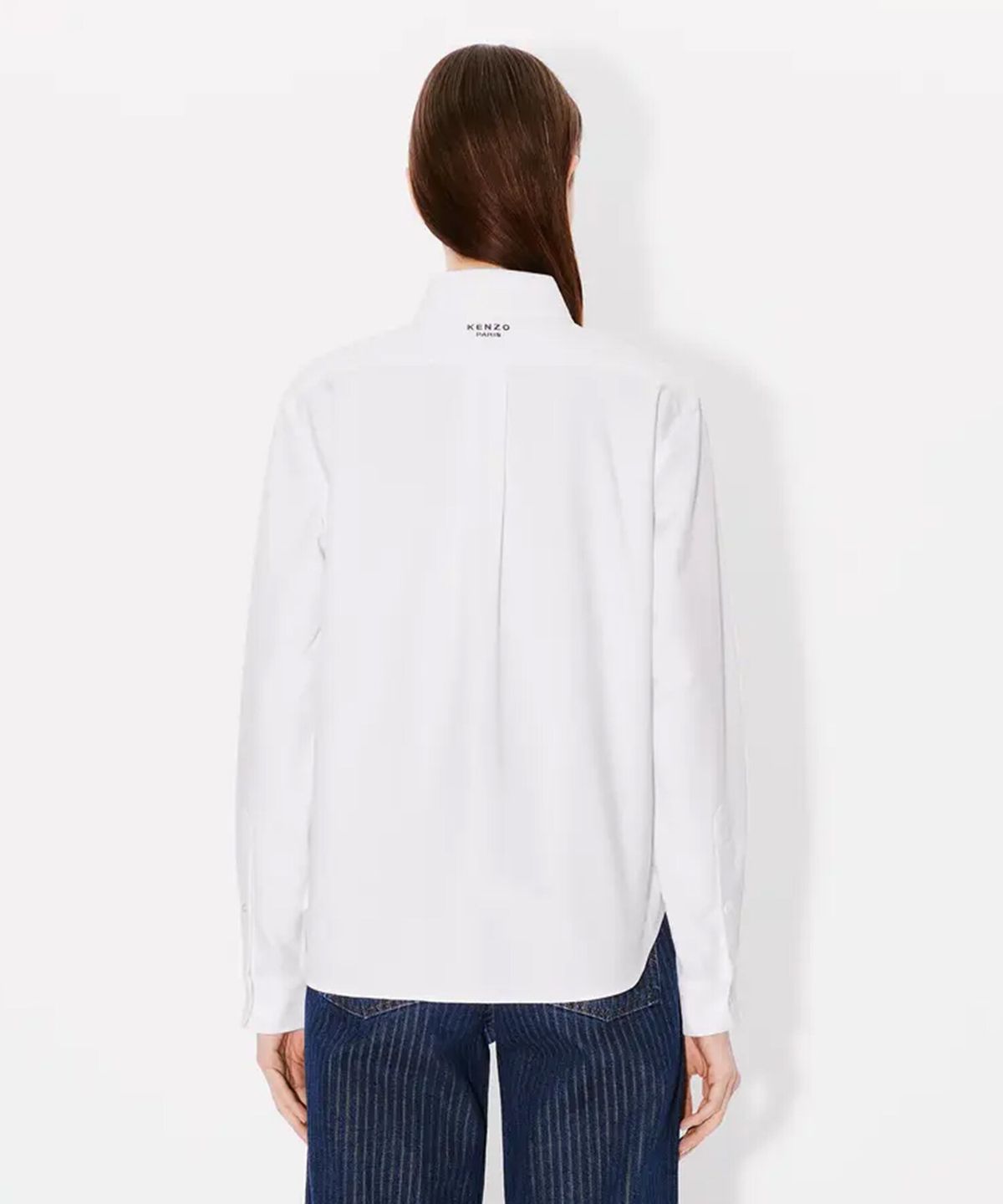 겐조(KENZO) 여성 보케 플라워 피티드 셔츠_K256AWI601WHA