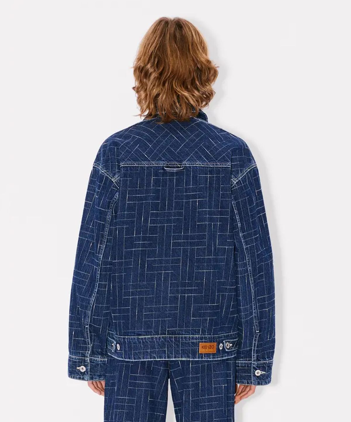 겐조(KENZO) 여성 위브 워크웨어 자켓_K256AWJW01BLA