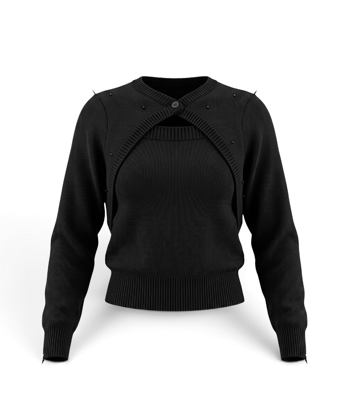 본슬리피(BORN SLIPPY) Lil Devil Bolero Layer Knit