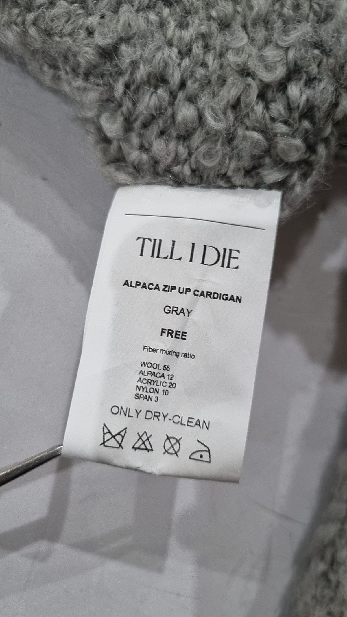 틸아이다이(TILL I DIE) 카디건 FREE