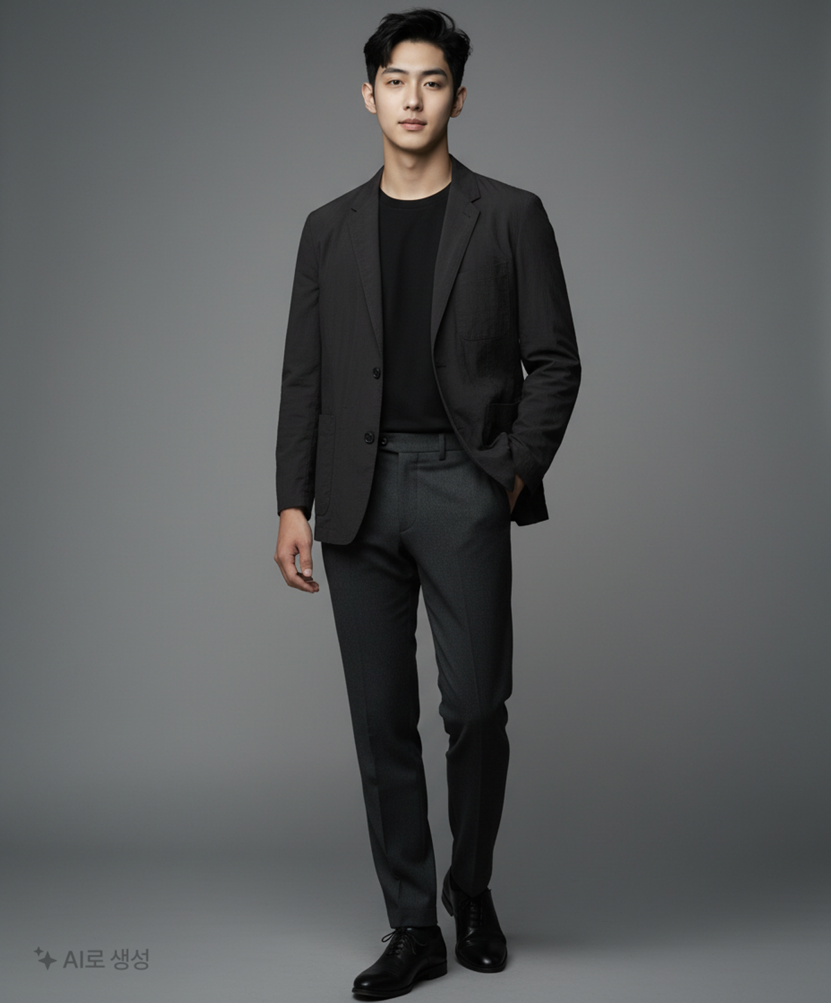 노매뉴얼(NOMANUAL) NYLON SET-UP JACKET - BLACK L
