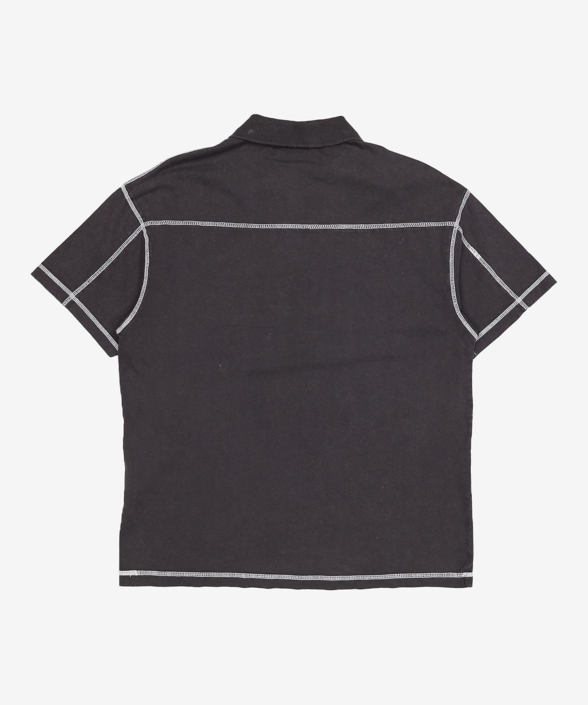 커스텀어클락(COSTUME O’CLOCK) 피그먼트 절개 카라 숏 슬리브 티셔츠 3 COLOR COOSTS258 S
