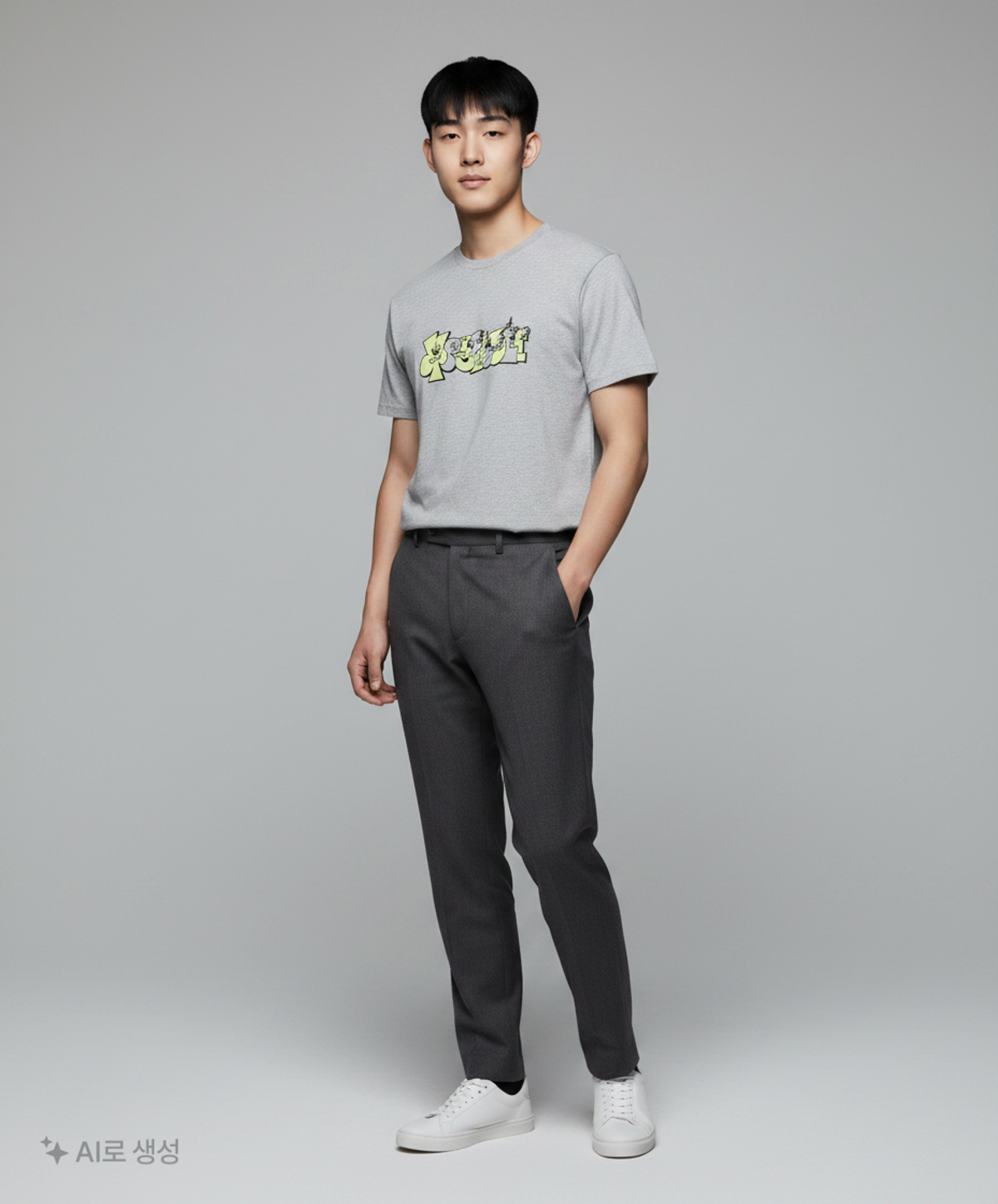 예스아이씨(YESEYESEE) Y.E.S Smoking Graffiti Tee Grey XL