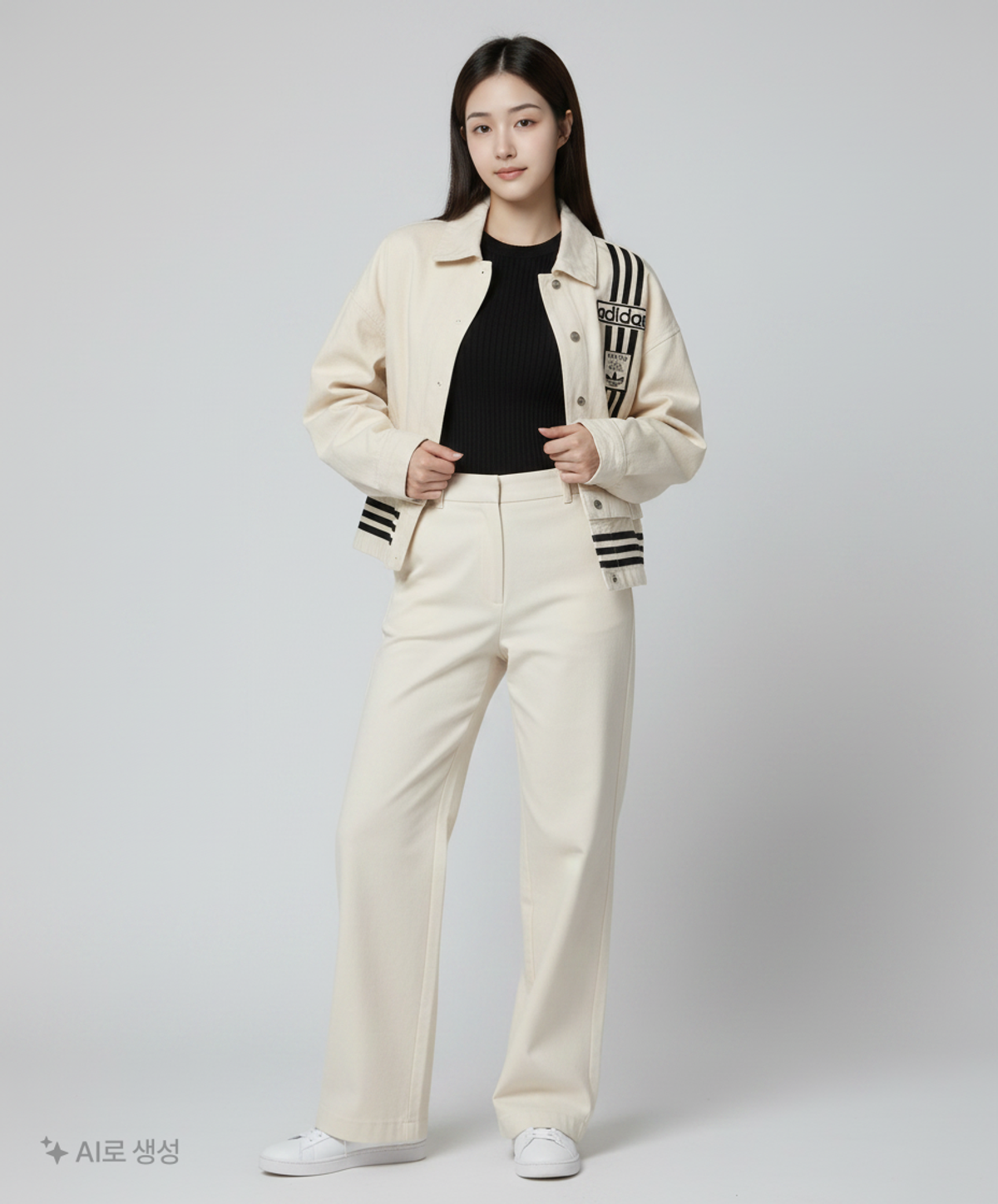 아디다스(ADIDAS) 아디브레이크 데님 투인원 재킷 - 화이트 / JD5617 M