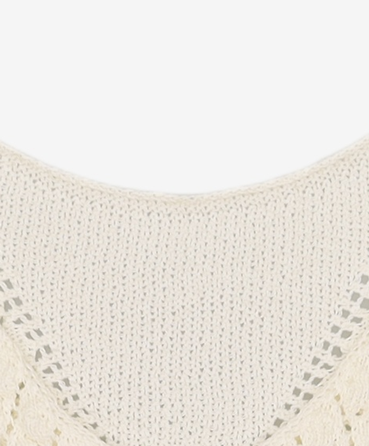 다이애그널(DIAGONAL) DROP LACE KNIT TOP (white) XS