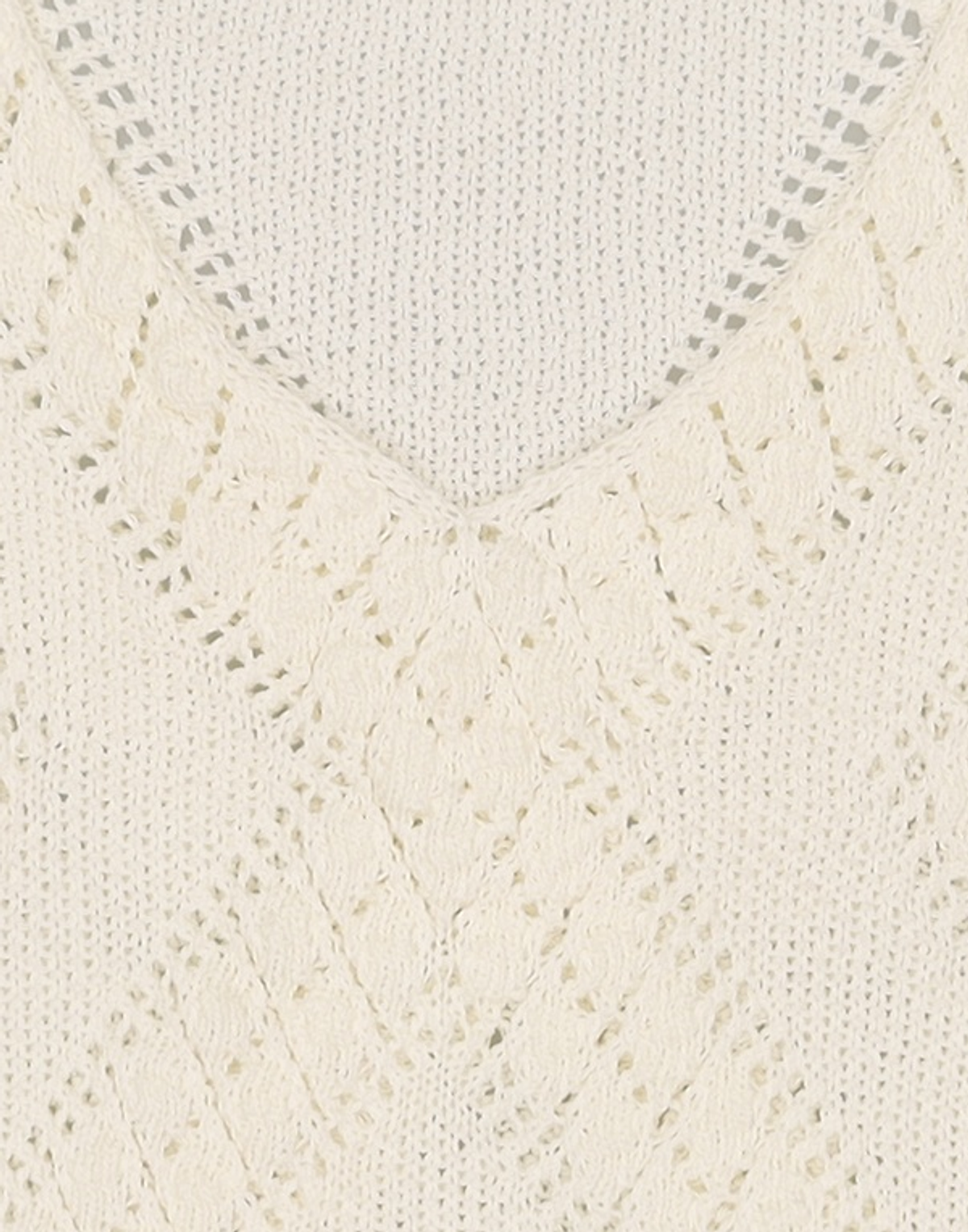 다이애그널(DIAGONAL) DROP LACE KNIT TOP (white) XS