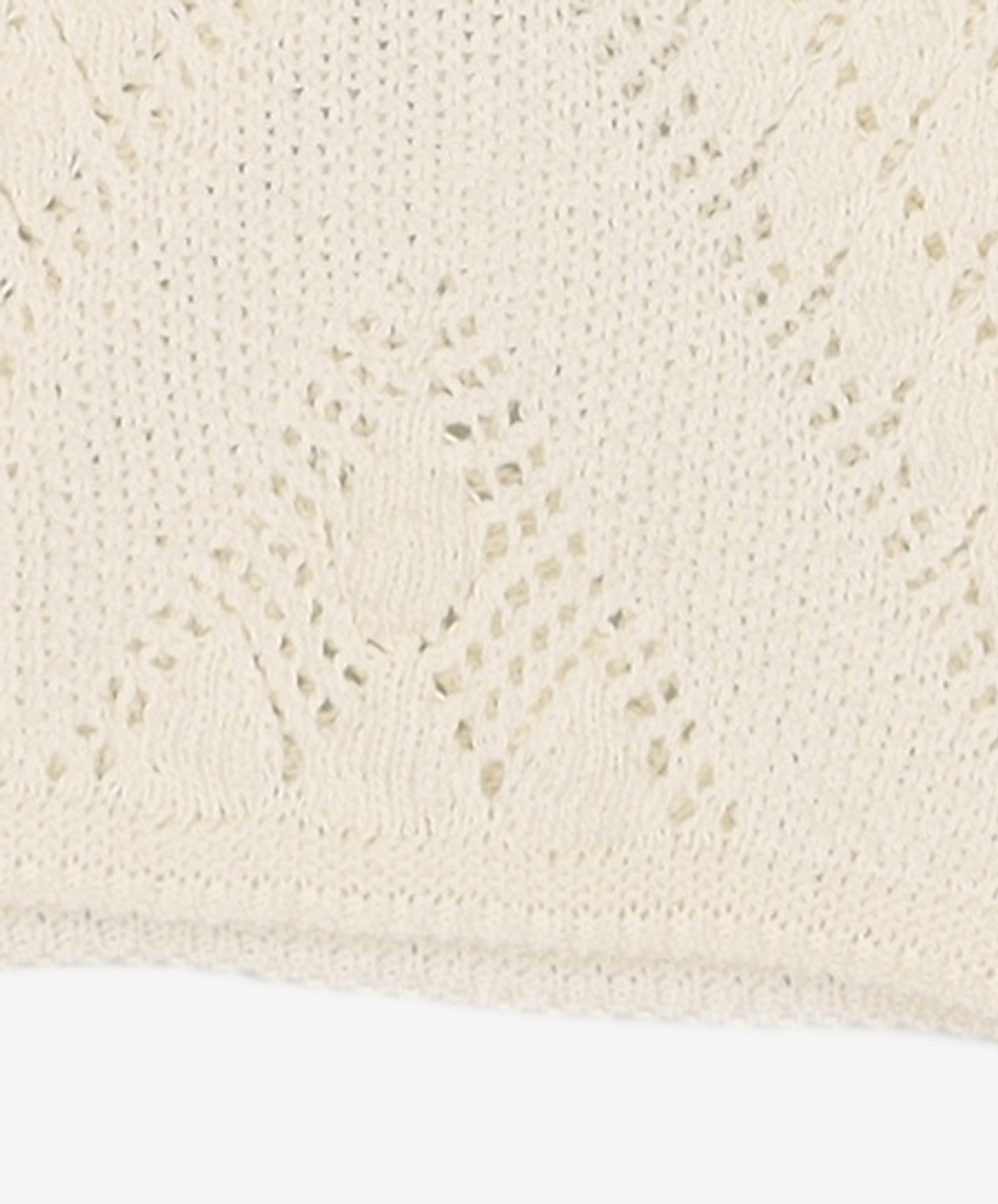 다이애그널(DIAGONAL) DROP LACE KNIT TOP (white) XS