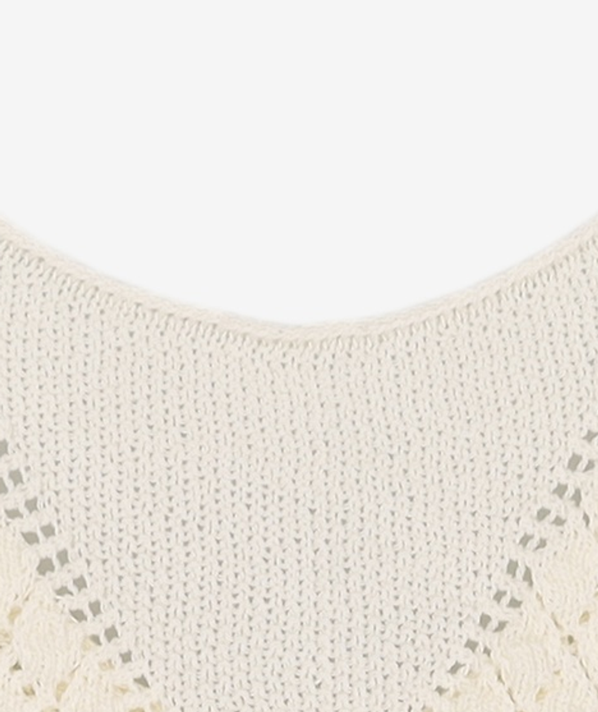 다이애그널(DIAGONAL) DROP LACE KNIT TOP (white) XS