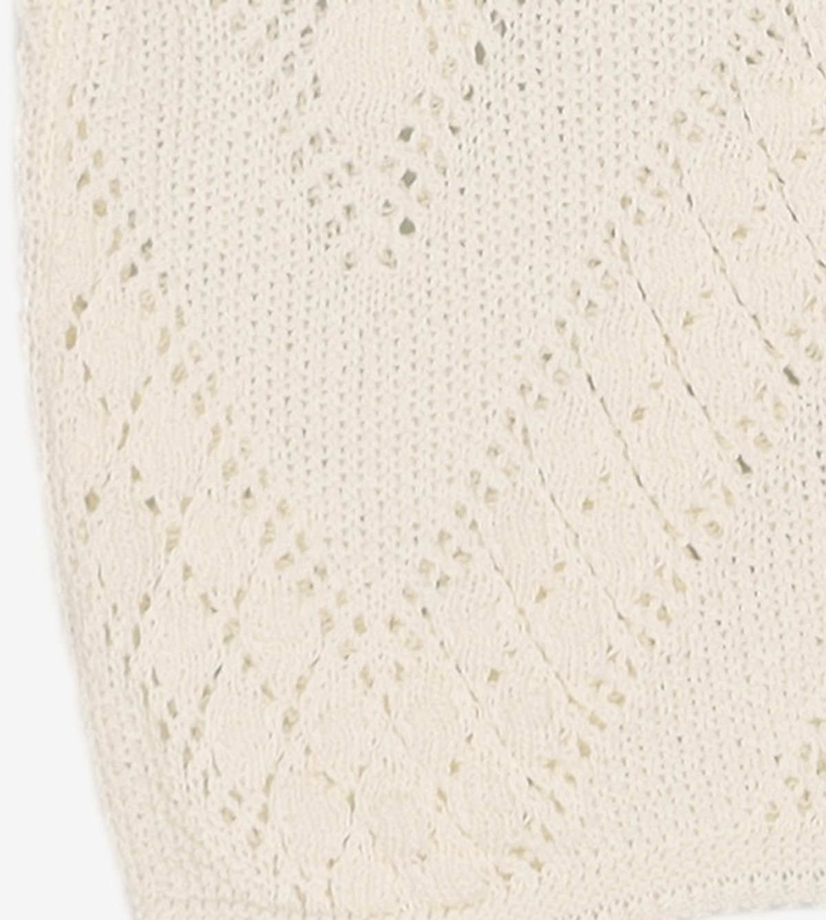 다이애그널(DIAGONAL) DROP LACE KNIT TOP (white) XS