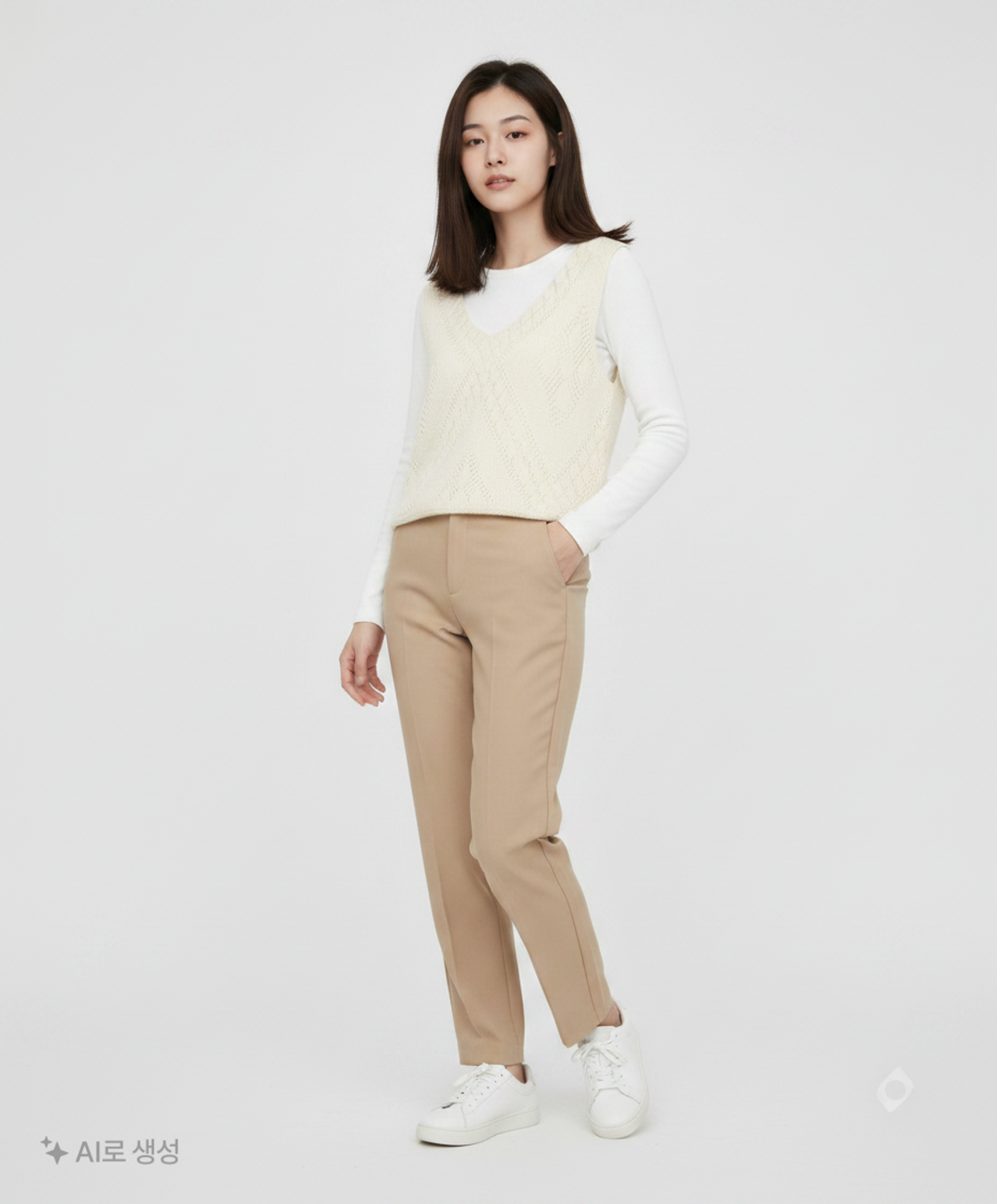 다이애그널(DIAGONAL) DROP LACE KNIT TOP (white) XS