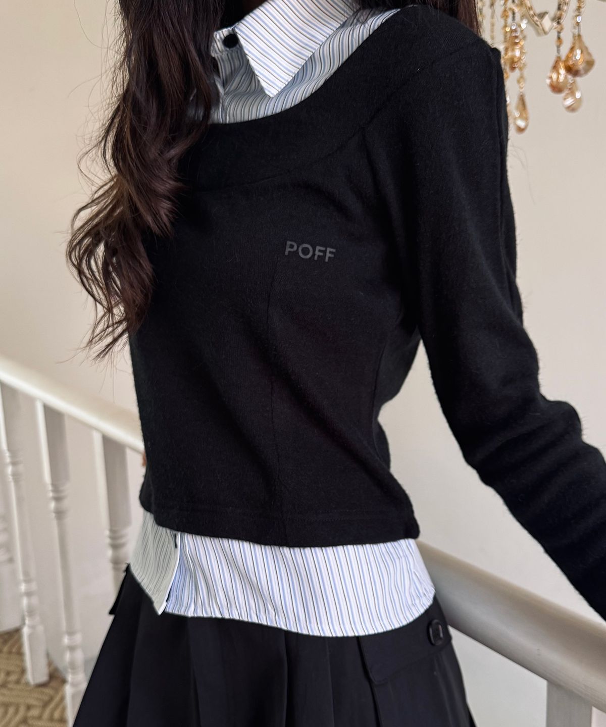 포프 서울(POFF SEOUL) LAYERD KNIT SHIRT