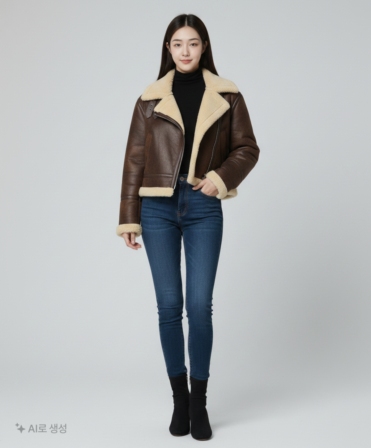 자라(ZARA) 무스탕/퍼 L