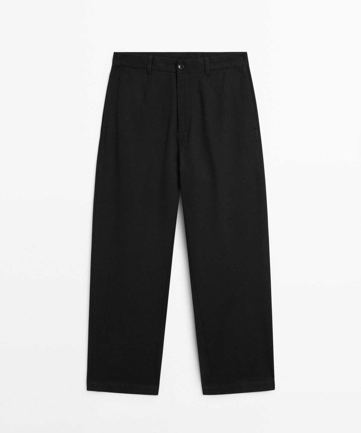 마시모두띠(MASSIMO DUTTI) 핀턱 디테일 배럴 핏 팬츠