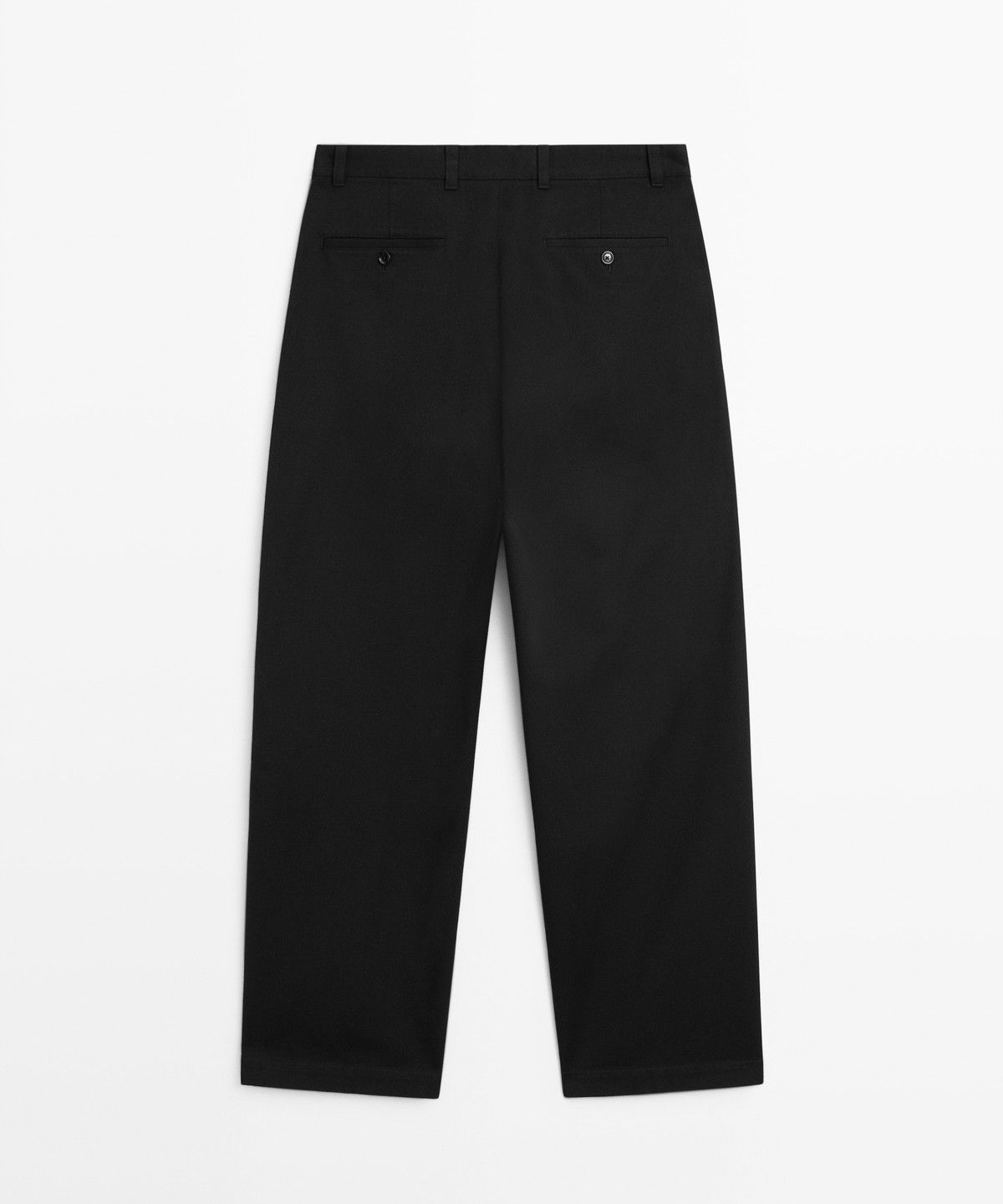 마시모두띠(MASSIMO DUTTI) 핀턱 디테일 배럴 핏 팬츠