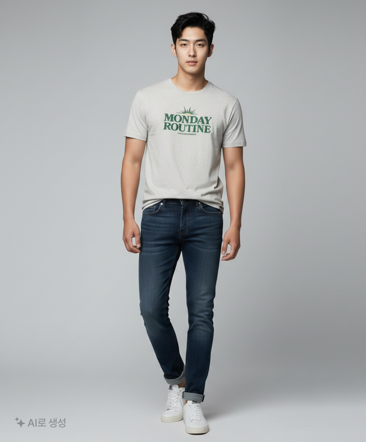 피지컬 디파트먼트(PHYSICAL DEPARTMENT) 먼데이루틴 스티치 반팔티셔츠_오트밀 S