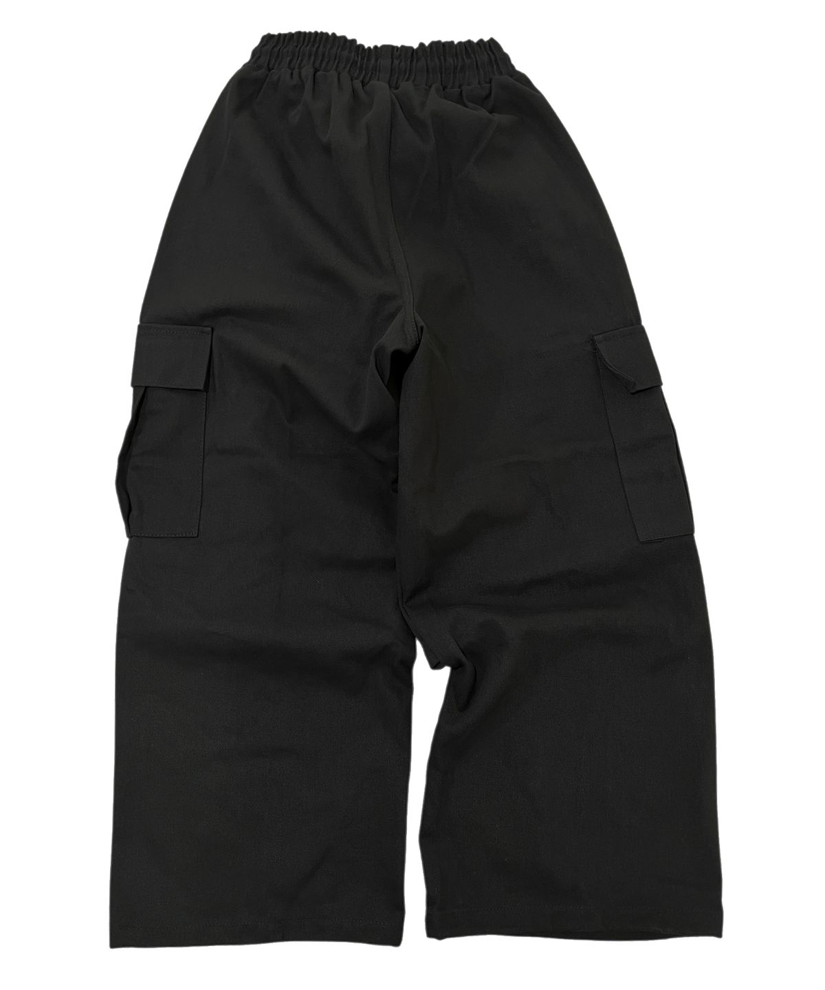 스케이터락(SK8ER ROCK) Cotton Knee Tuck Cargo Wide Pants (Black)