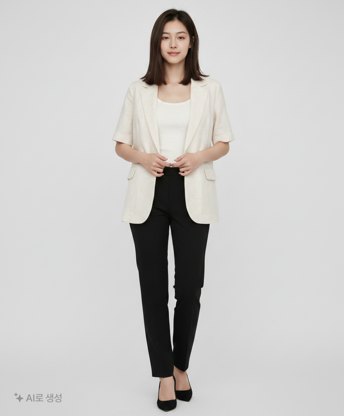 미쏘(MIXXO) 원버튼 반팔 자켓 (JKB62QB RE) MIWJKB81QB M