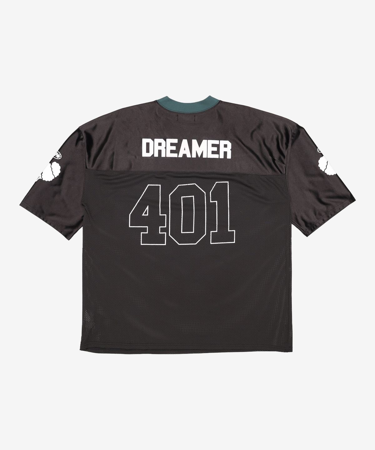나이스고스트클럽(NICEGHOSTCLUB) DREAMER MESH FOOTBALL HALF JERSEY_BLACK(NG2DMUT515A) L