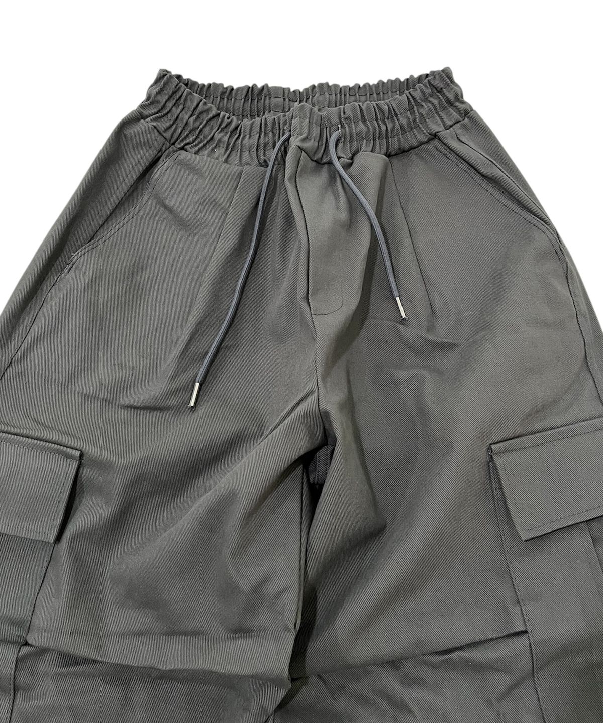 스케이터락(SK8ER ROCK) Cotton Knee Tuck Cargo Wide Pants (Dark gray)