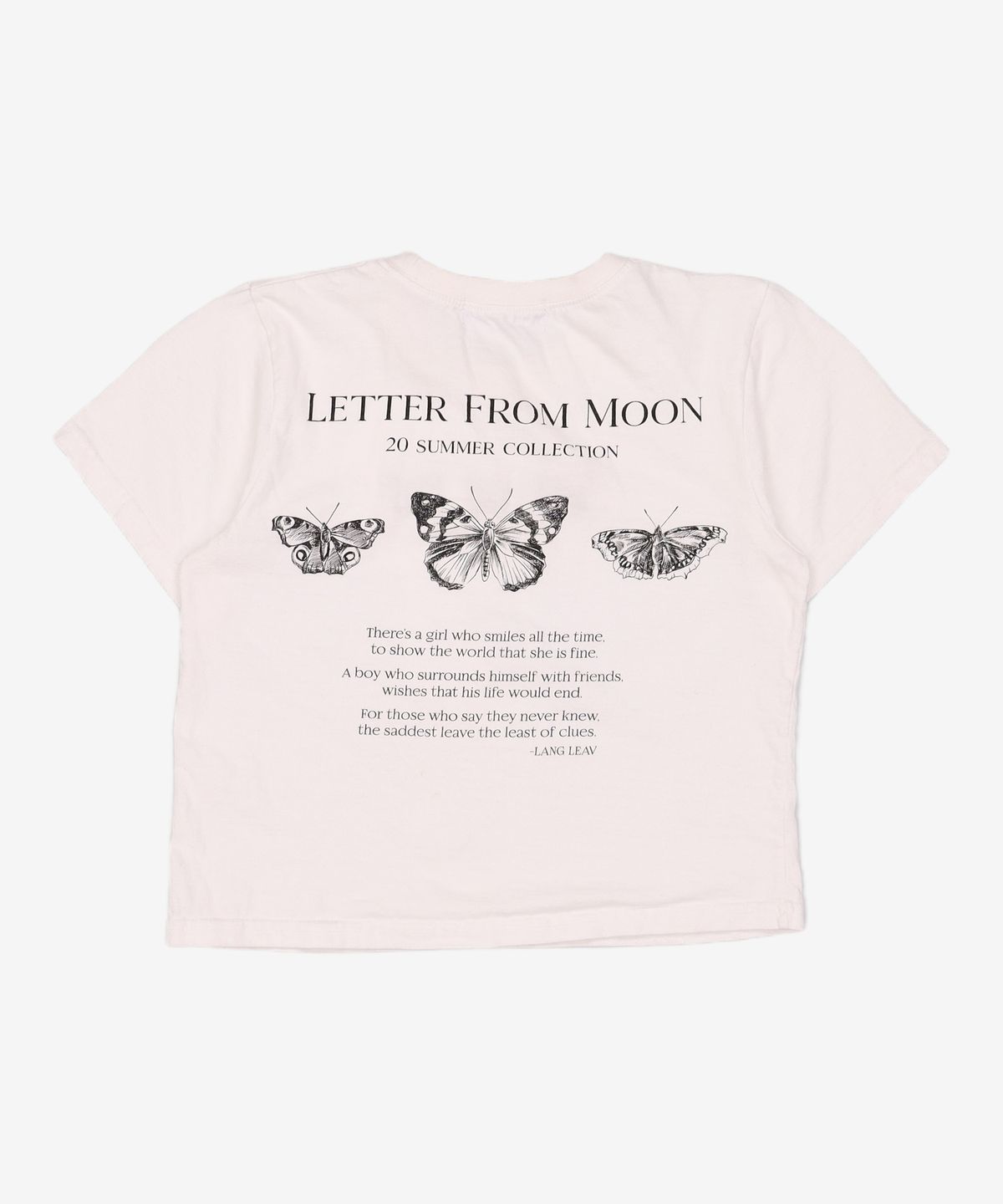 레터프롬문(LETTER FROM MOON) 반소매 티셔츠 XS