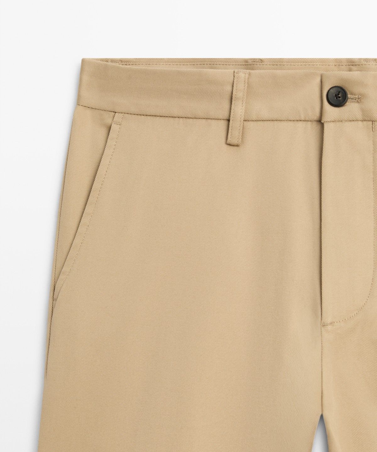 마시모두띠(MASSIMO DUTTI) 코튼 블렌드 스트레이트 핏 팬츠