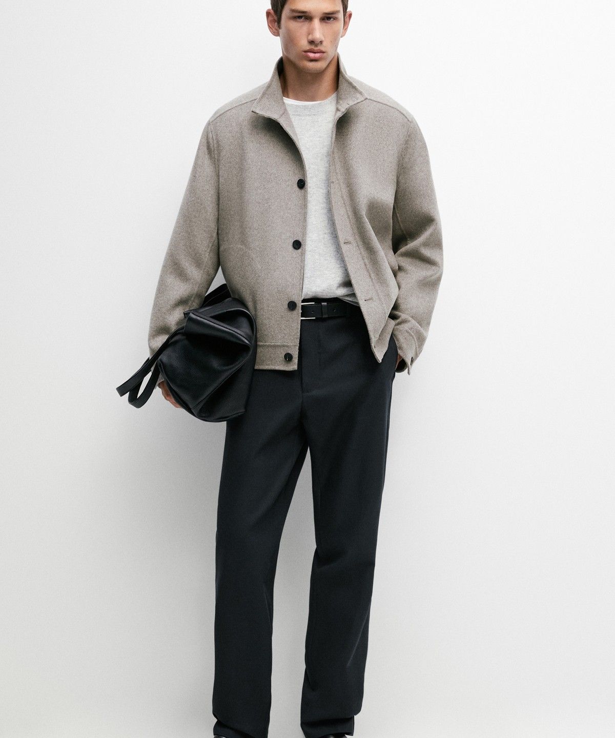 마시모두띠(MASSIMO DUTTI) 100% 코튼 엘라스틱 웨이스트 팬츠