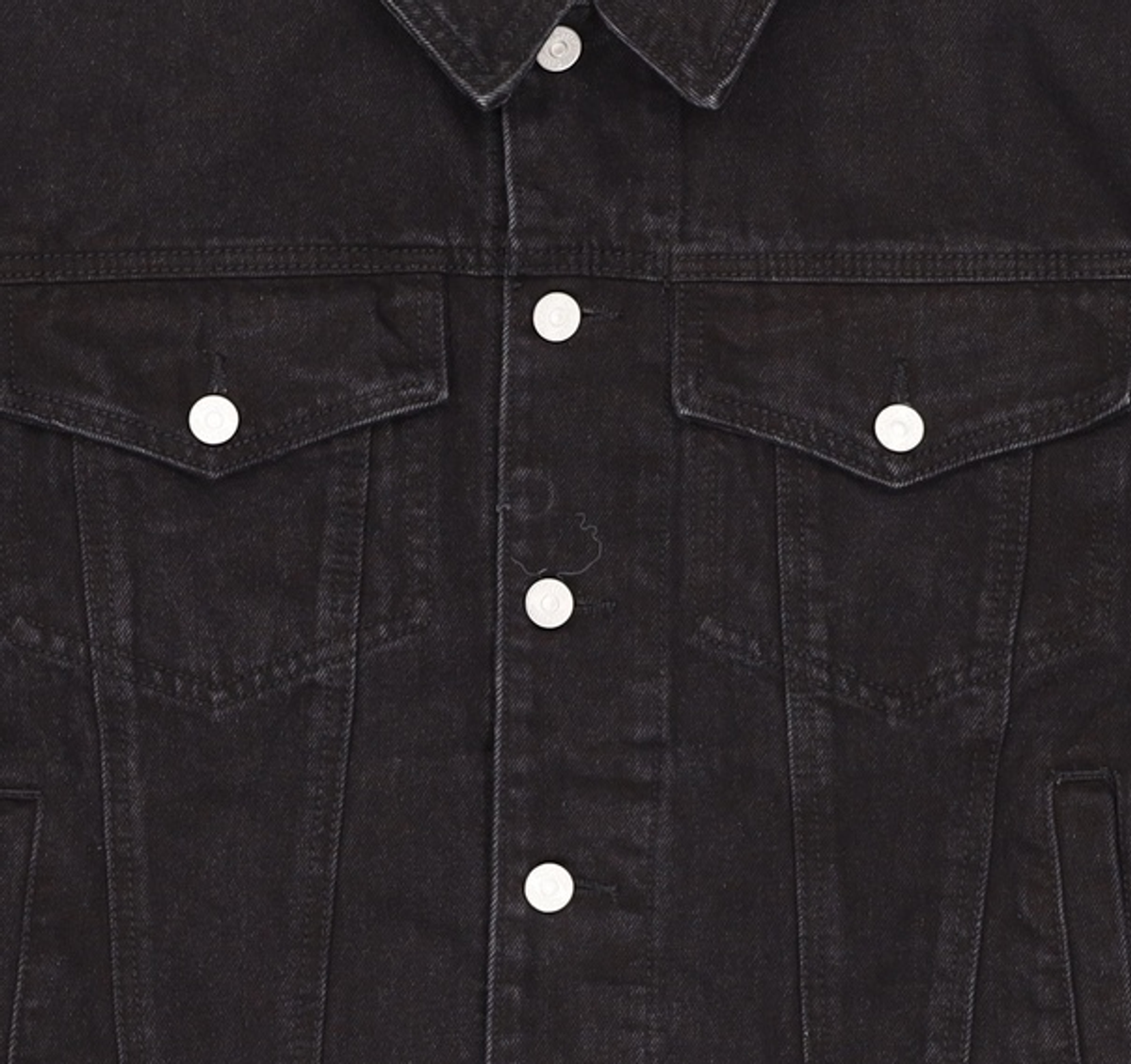 기철(KICHUL) STANDARD DARTS DENIM JACKET (BLACK) XL