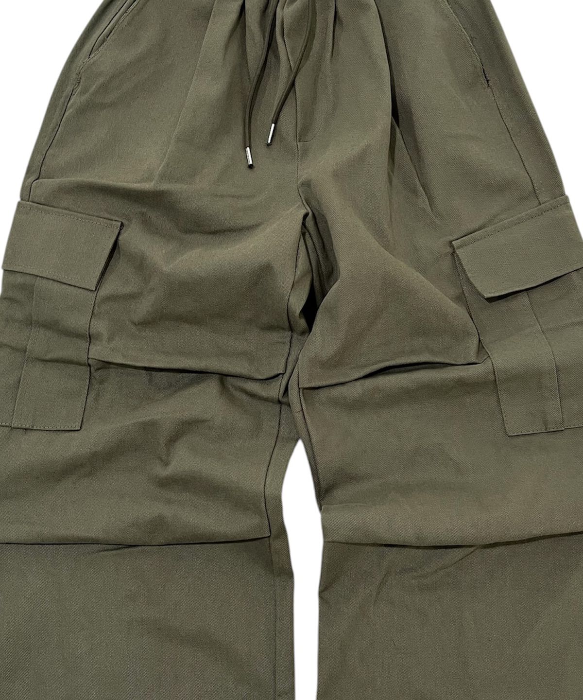 스케이터락(SK8ER ROCK) Cotton Knee Tuck Cargo Wide Pants (Khaki)