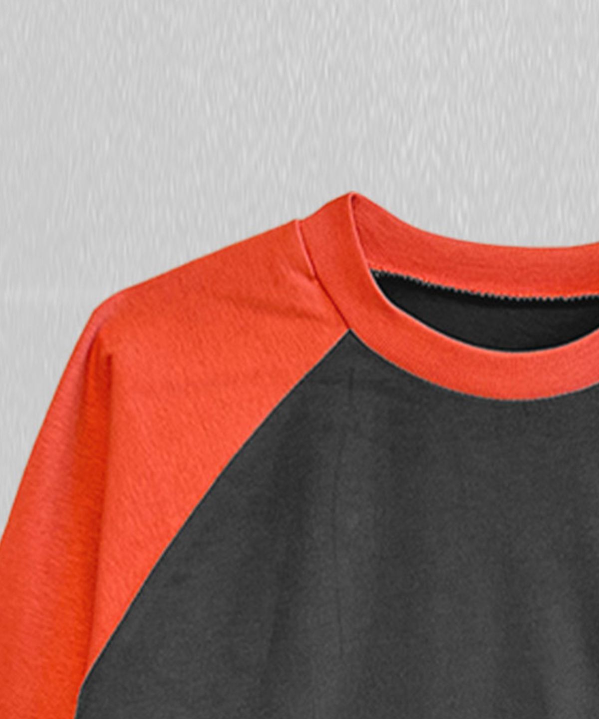 라메종드도도(LA MAISON DE DODO) DODO BASIC Reglan T Shirt (Charcoal/Orange)_키즈긴팔티