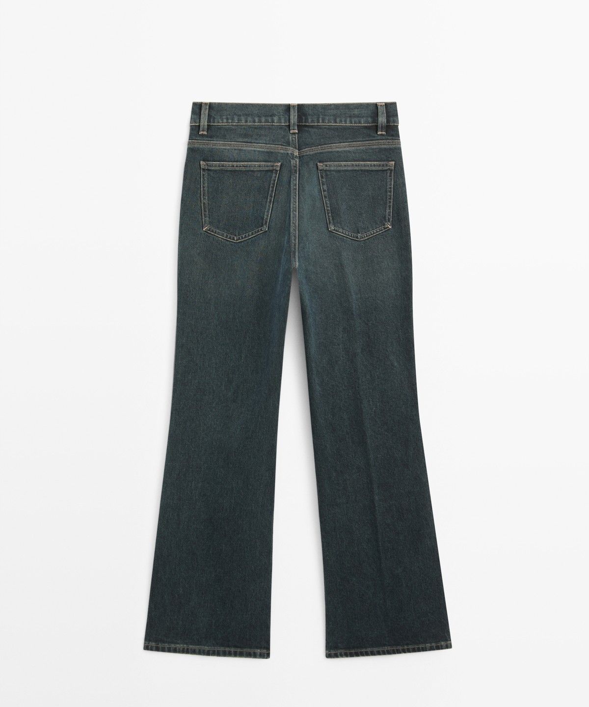 마시모두띠(MASSIMO DUTTI) 미드라이즈 플레어핏 데님 팬츠