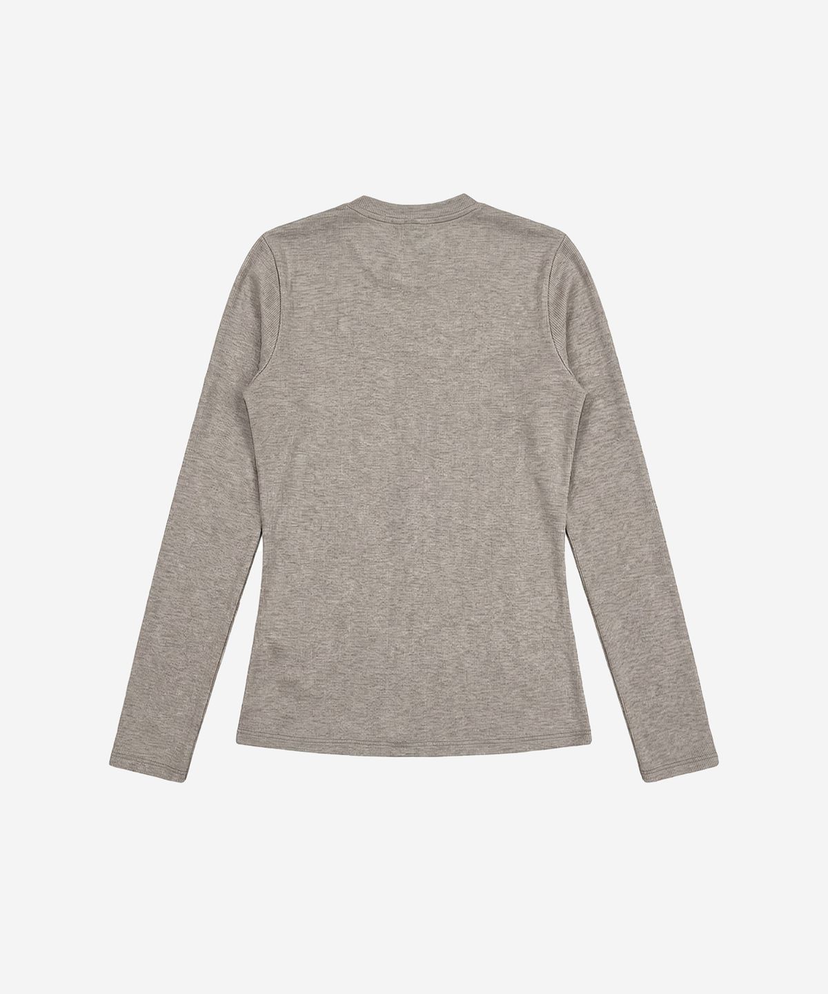비엘알(BLR) Soft Pin-tuck Henley Long Sleeve Beige