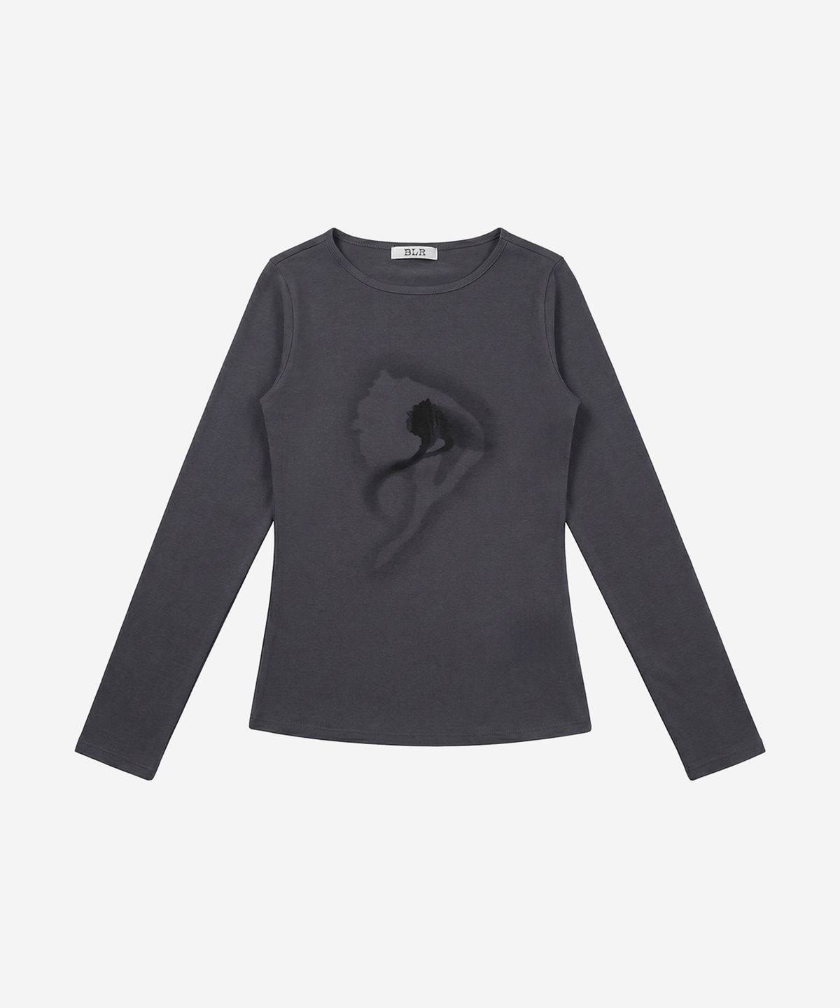 비엘알(BLR) Traced Flower Long Sleeve Grey