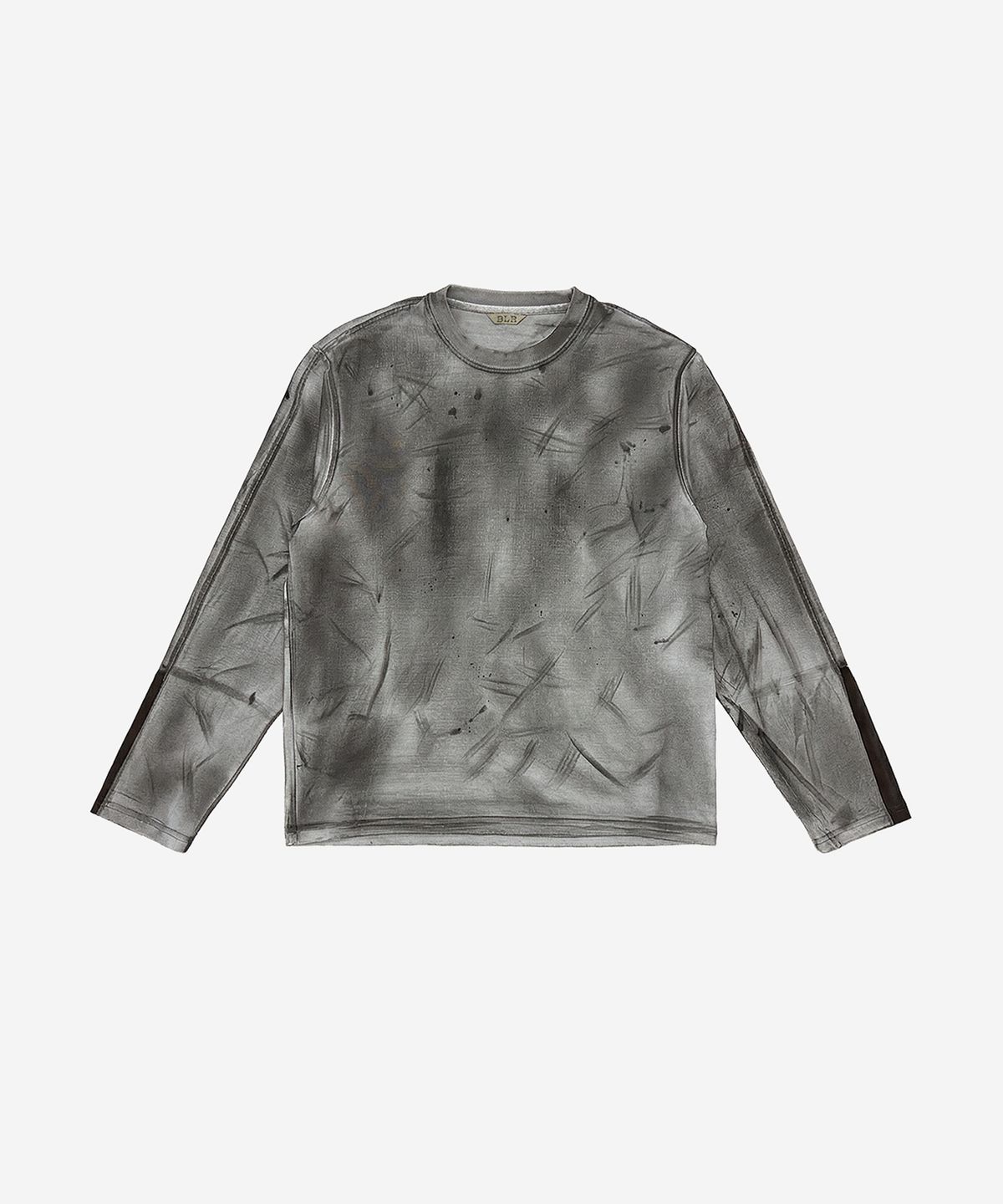 비엘알(BLR) Rough Dyed Contrast Long Sleeve Brown