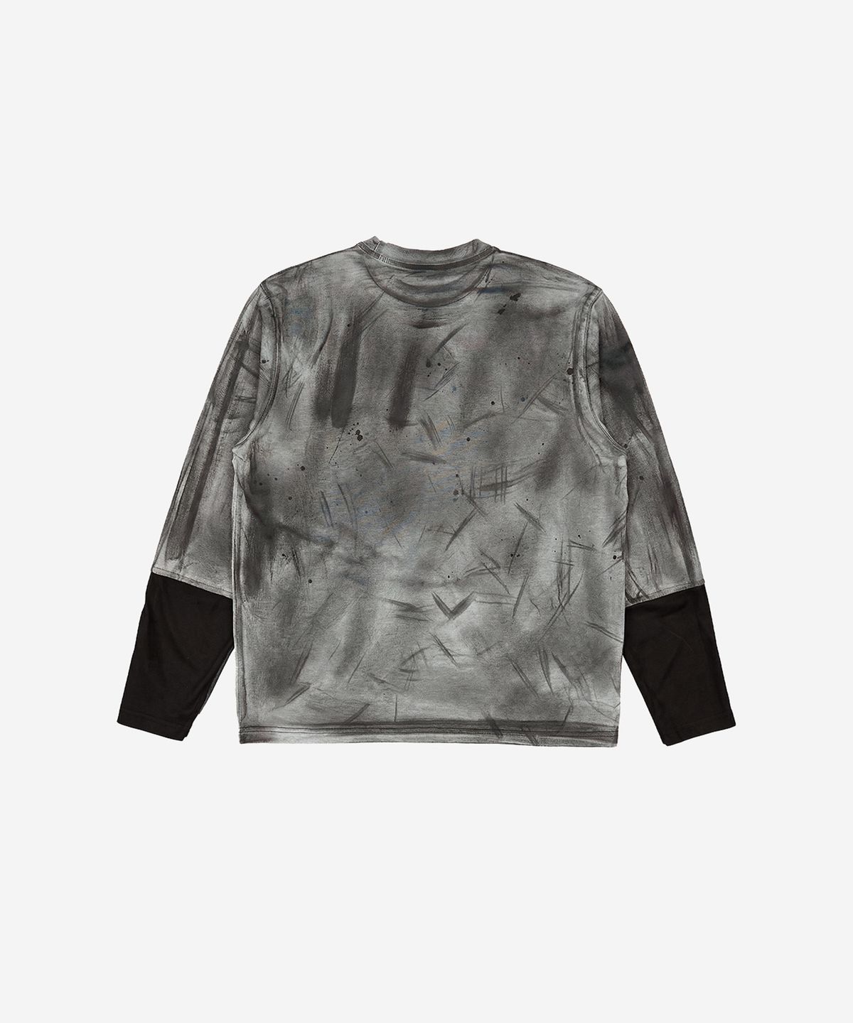 비엘알(BLR) Rough Dyed Contrast Long Sleeve Brown
