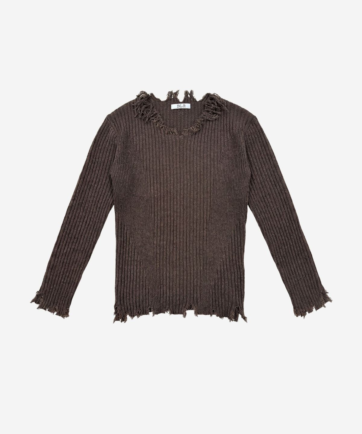 비엘알(BLR) Unravel Line Knit Brown