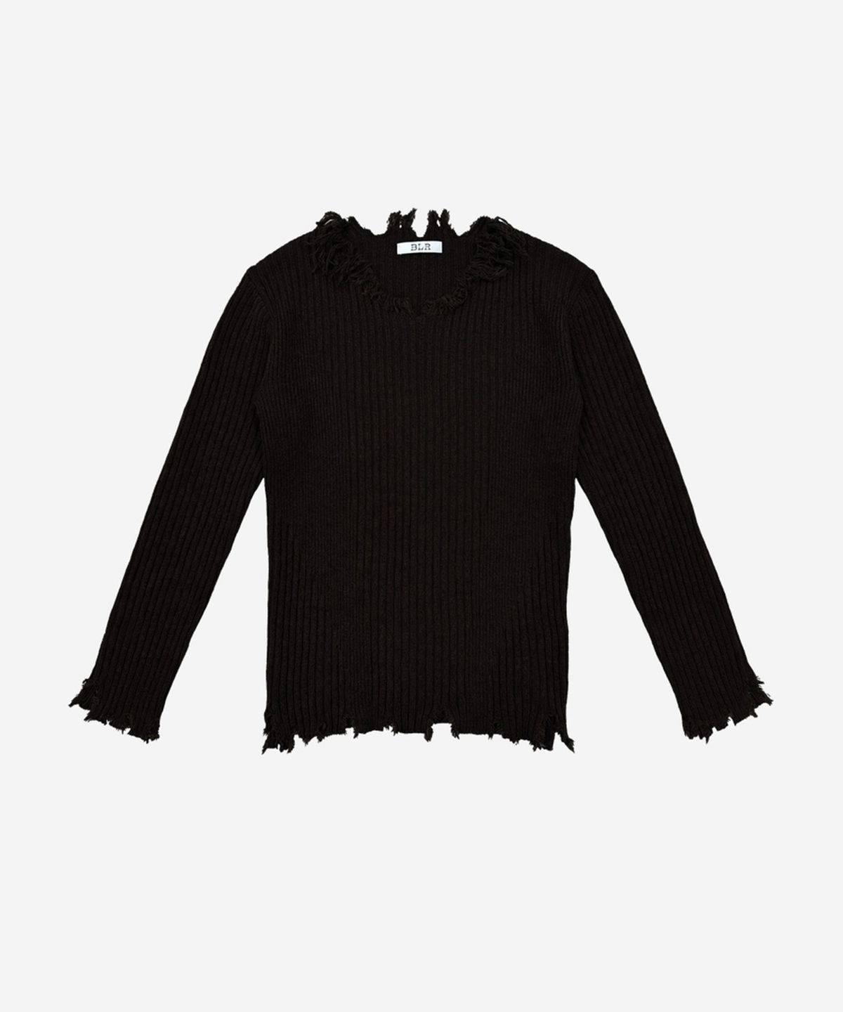 비엘알(BLR) Unravel Line Knit Black