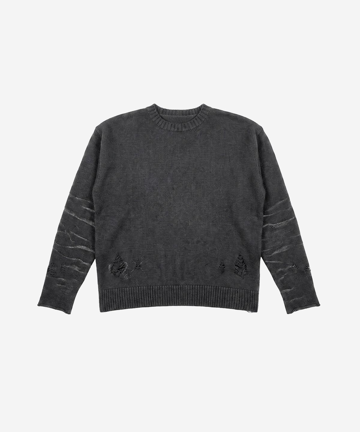 비엘알(BLR) Faded Vintage Knit Sweater Charcoal