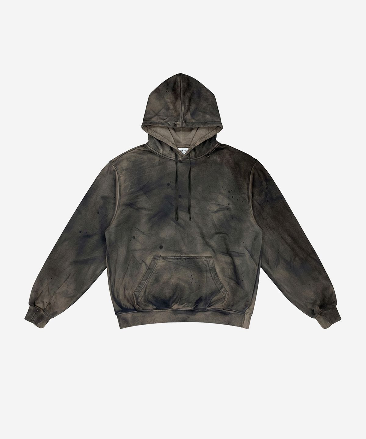 비엘알(BLR) Irregular Washed Sweat Hoodie Brown