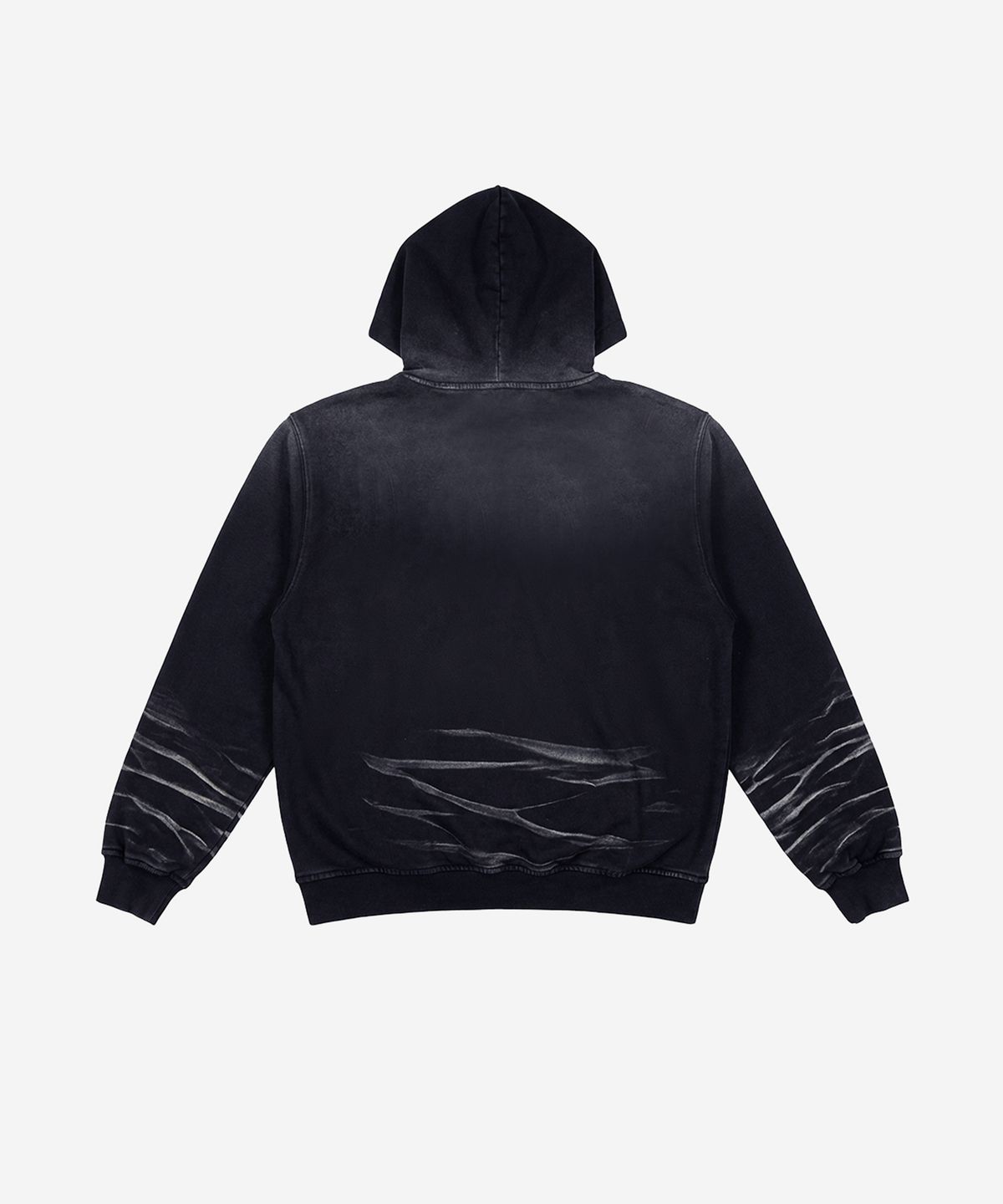 비엘알(BLR) Faded Layer Hoodie Zip-Up Jacket Black