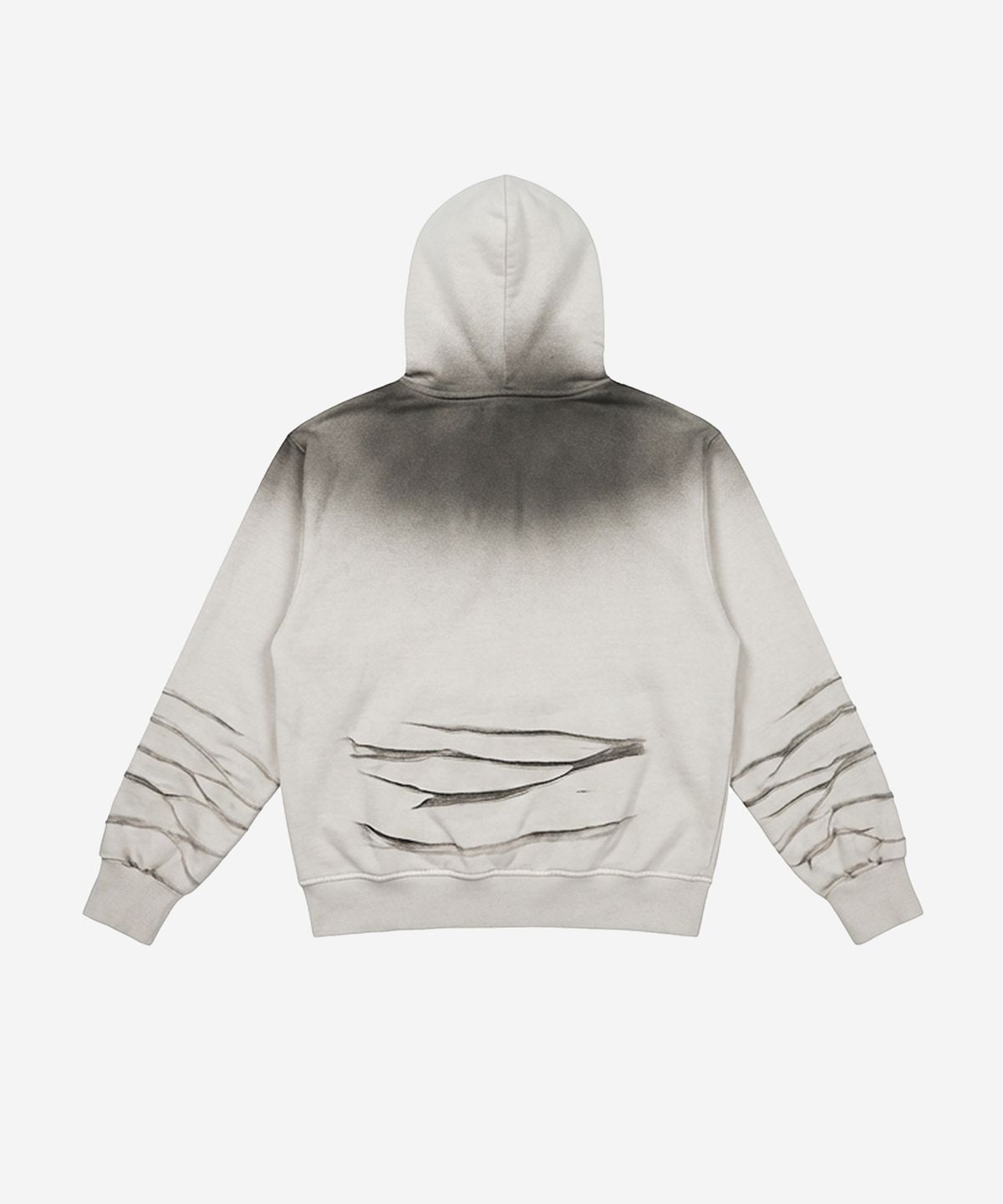 비엘알(BLR) Faded Layer Hoodie Zip-Up Jacket Ivory