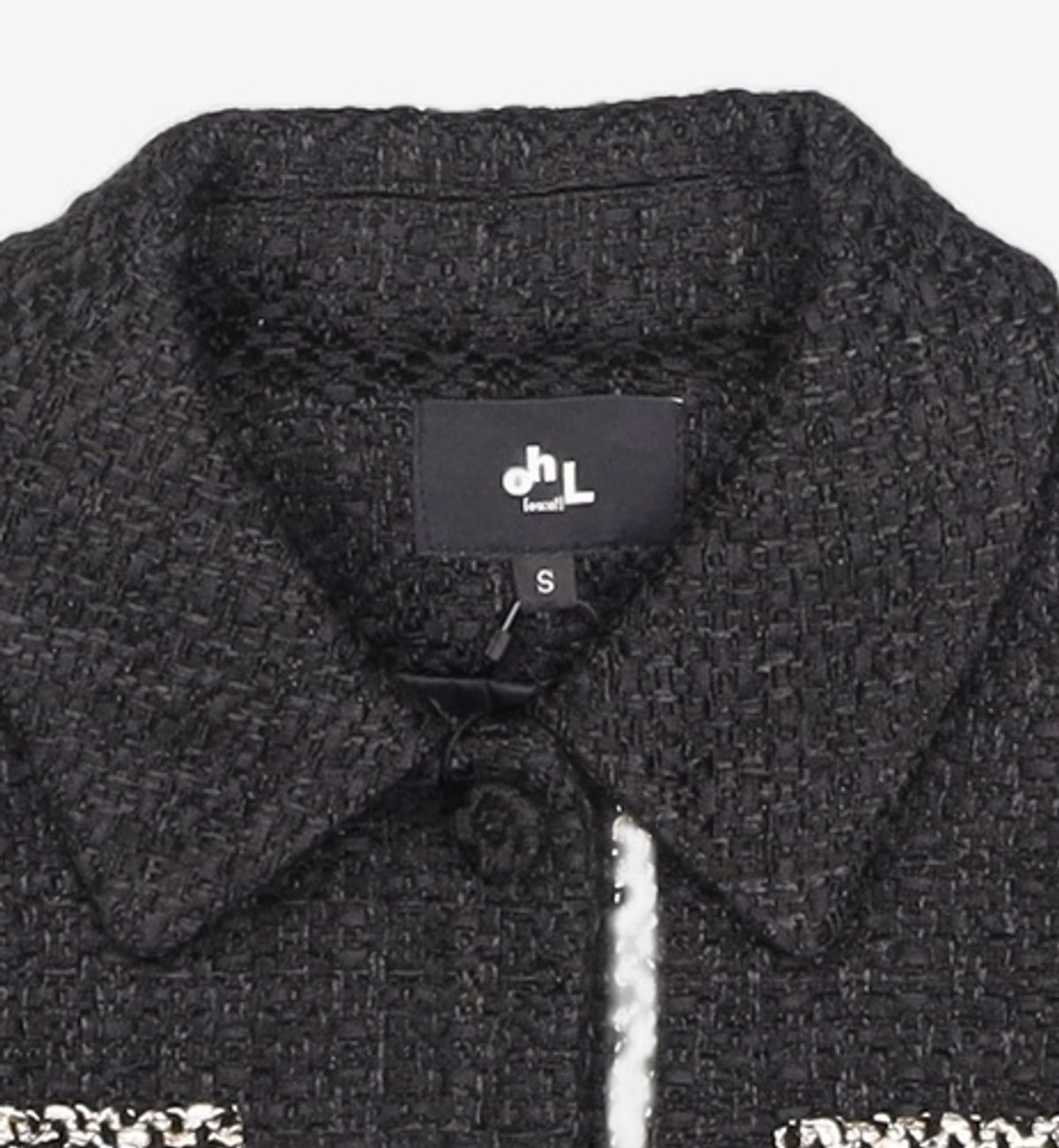 오앨(OUEL) TWEED SHORT JACKET_BLACK S