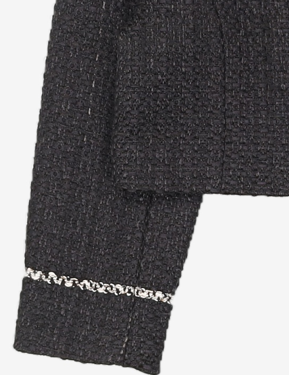 오앨(OUEL) TWEED SHORT JACKET_BLACK S