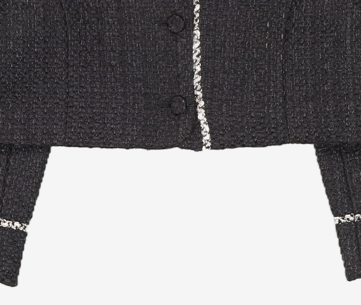 오앨(OUEL) TWEED SHORT JACKET_BLACK S