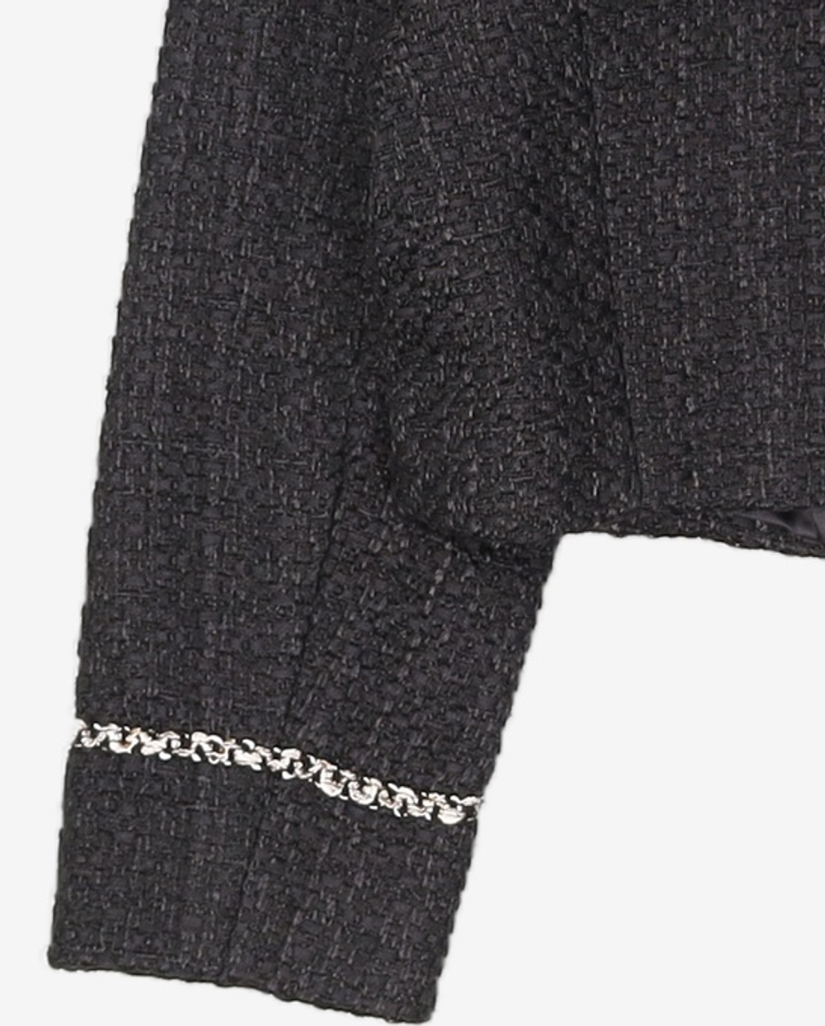 오앨(OUEL) TWEED SHORT JACKET_BLACK S