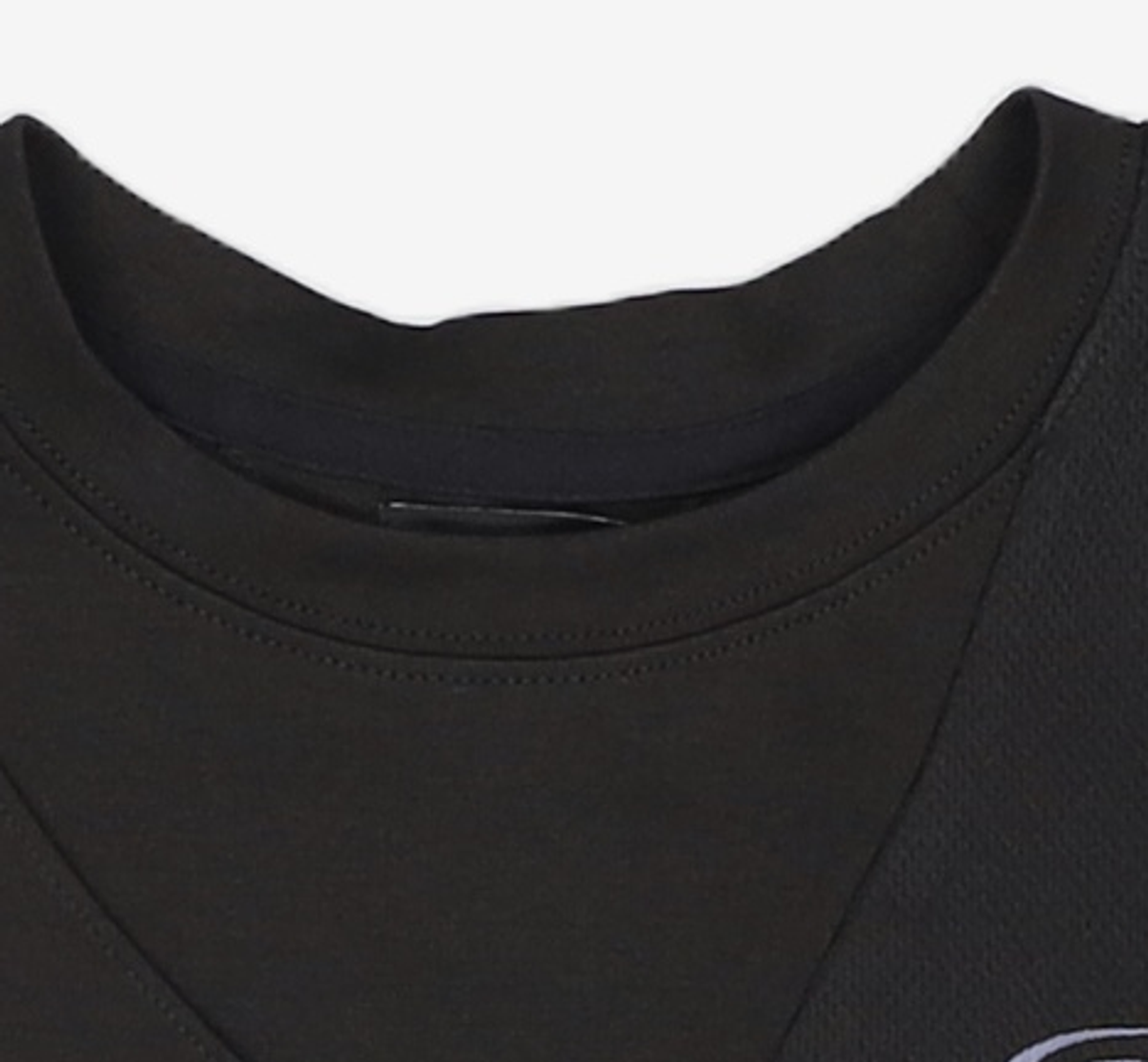 아트 오브 필드(ART OF FIELD) SPLIT MESH SHORT-SLEEVED T-SHIRT - BLACK 1