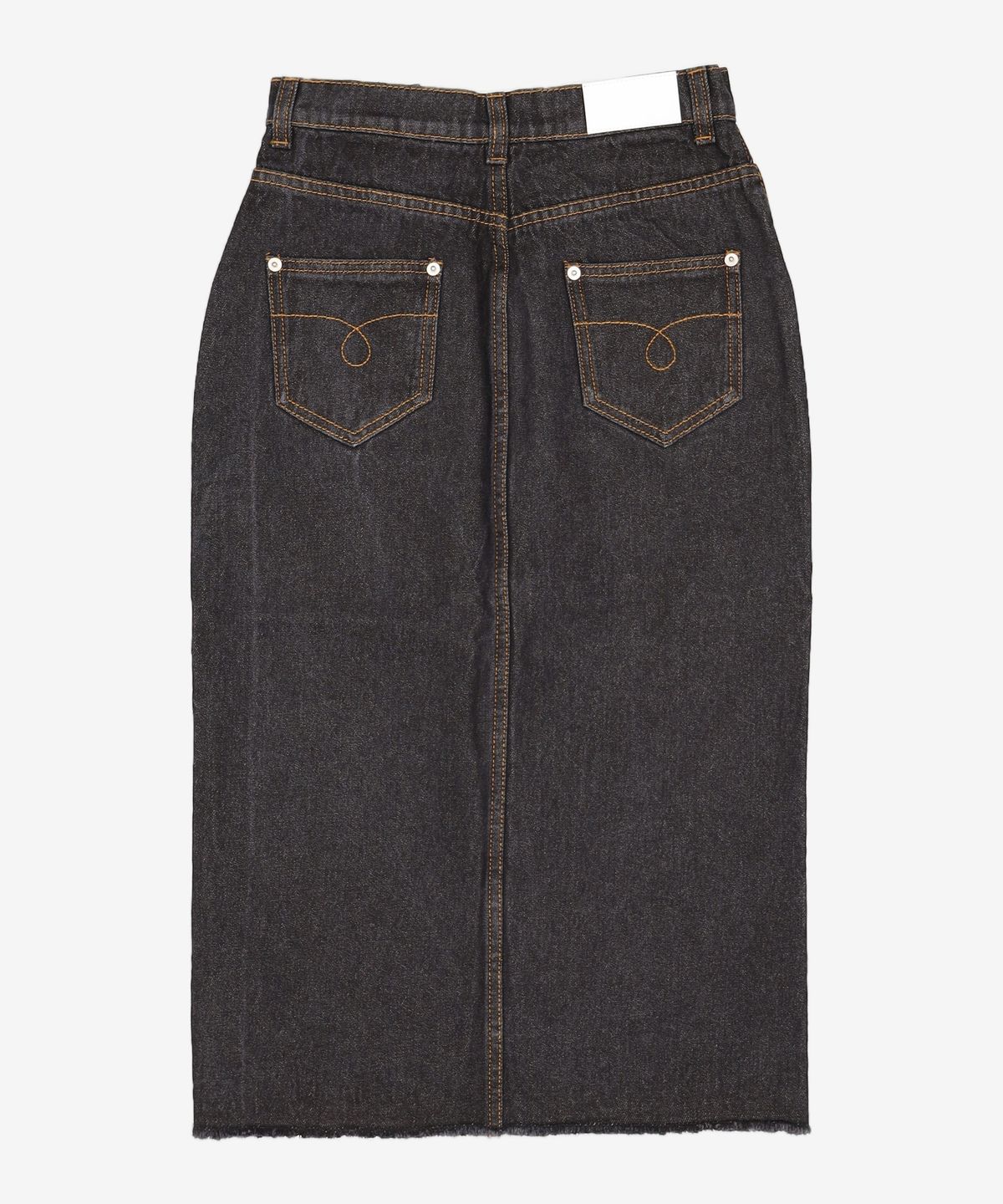 오아이오아이 컬렉션(OIOI COLLECTION) FRONT CUT DENIM LONG SKIRT [BLACK] S
